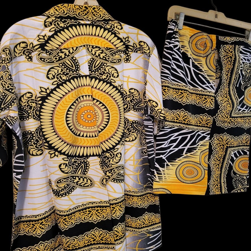Unisex vintage wear- casual pool/ beach lounge 2 set- with side pockets. 4 Sizes - Picture 2 of 8